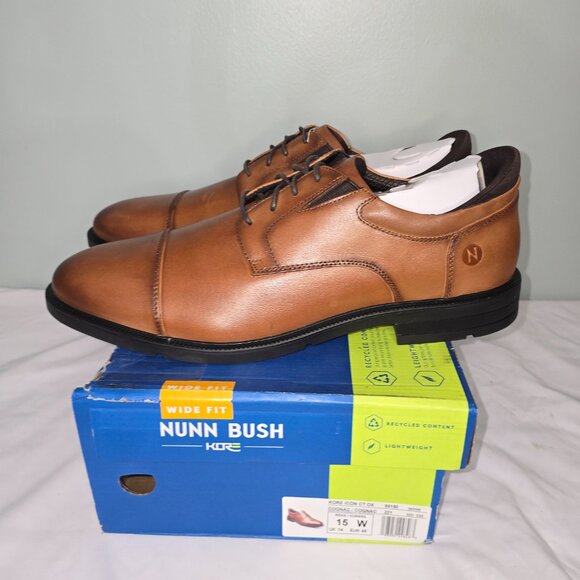 Nunn Bush Kore Icon Ct Oxford in Cognac, Men's Size 15 Wide, New in Box - Picture 5 of 9